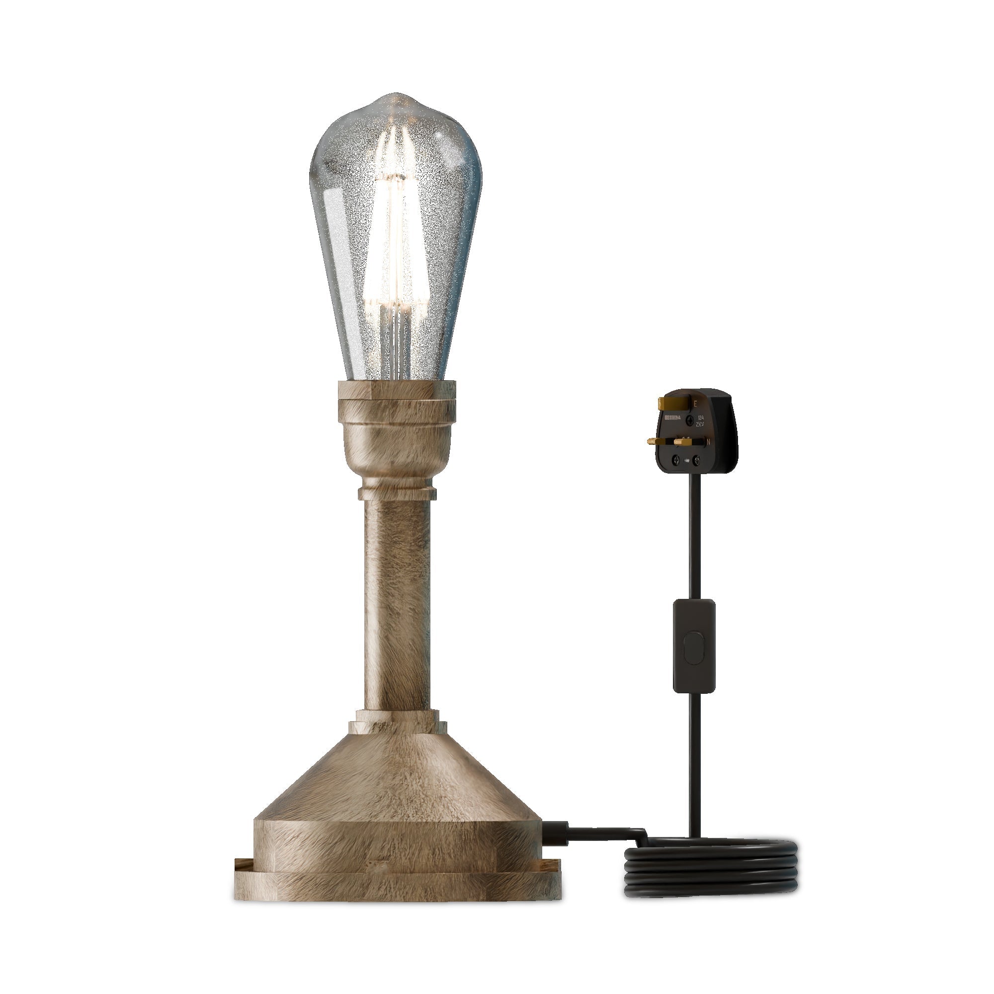 Rustic Industrial Water Pipe Desk Lamp with ON/OFF Switch Lighting