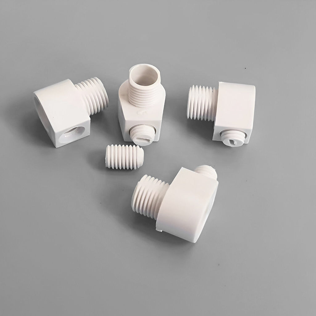 Pack of 5 M10 L-Shape Cord Grip Plastic Caps with Locker Strain Relief- 6050