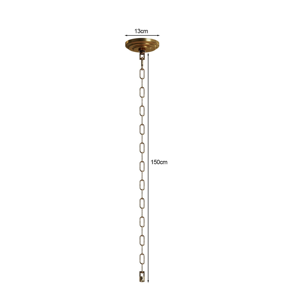 Heavy-Duty Metal Ceiling Rose with Adjustable Hanging Link Chain for Lights