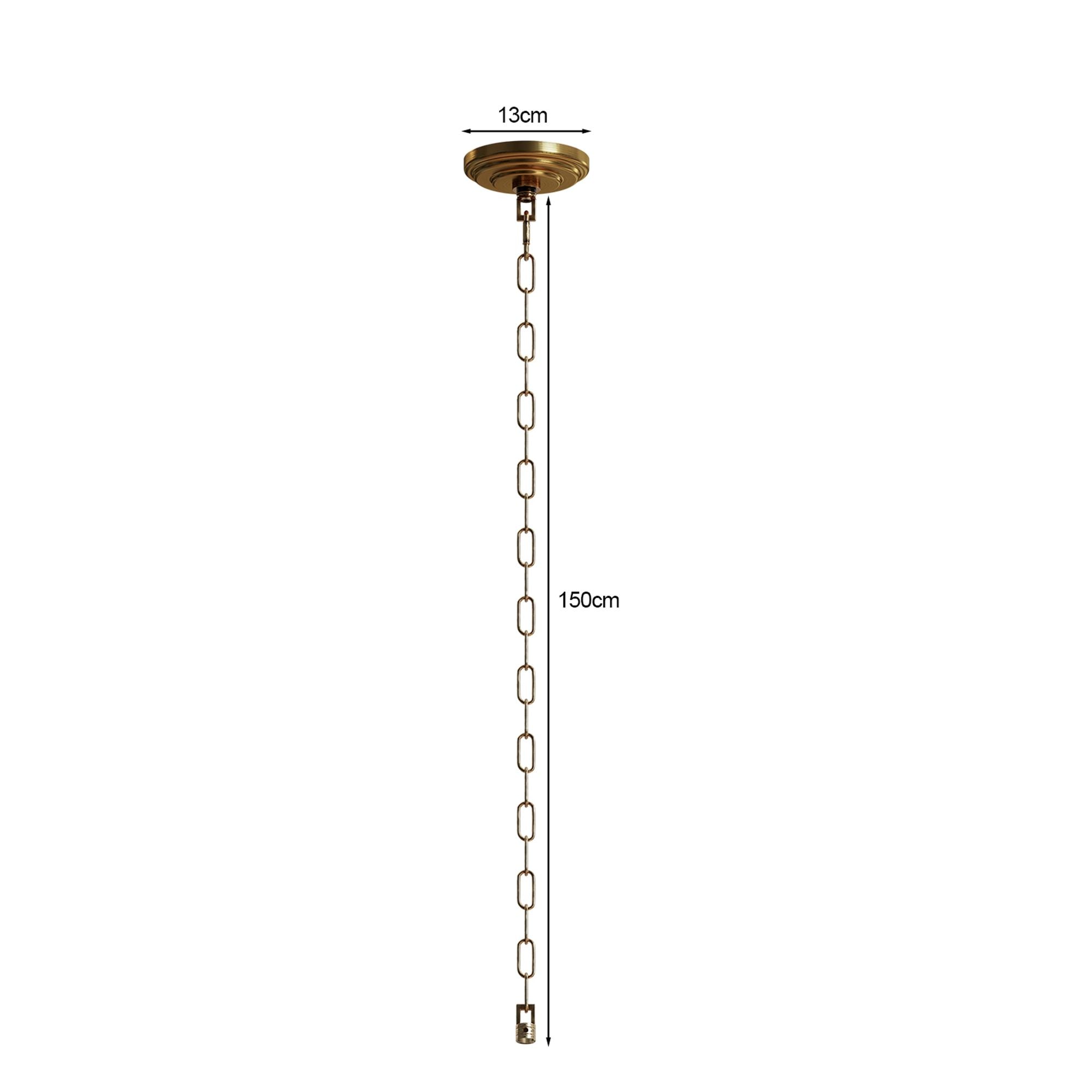 Heavy-Duty Metal Ceiling Rose with Adjustable Hanging Link Chain for Lights