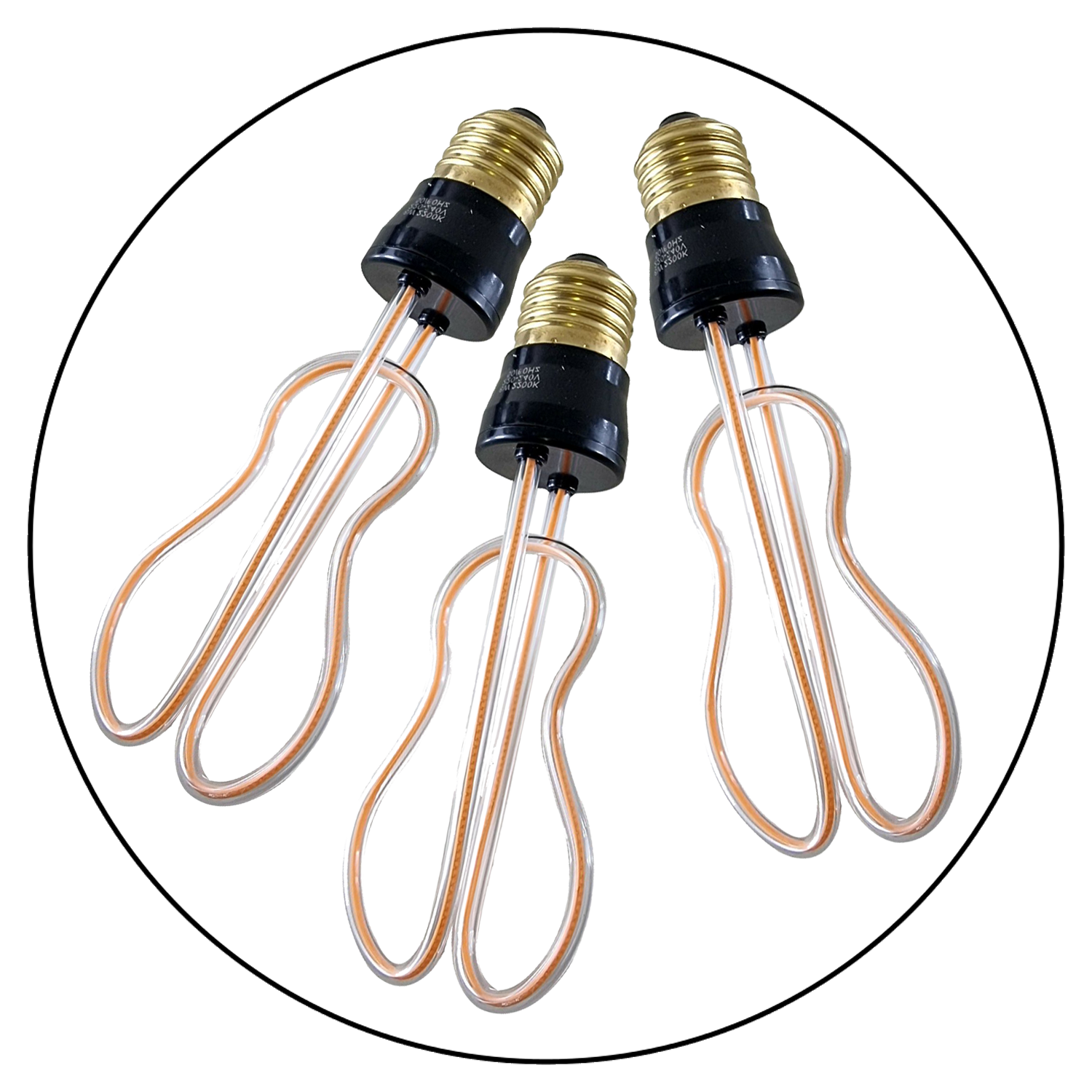 3 Pack Vintage LED 8W Soft Filament E27 Decorative Industrial Light Bulbs