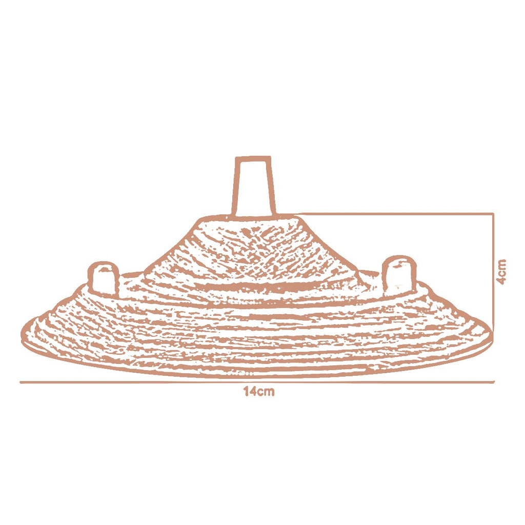 140mm Single Outlet Metal Front Fitting Ceiling Rose ~ 5785