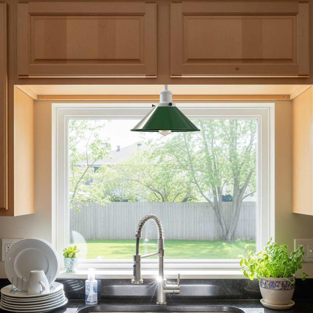 E27 Metal Semi Flush Mount Ceiling Light ~6170