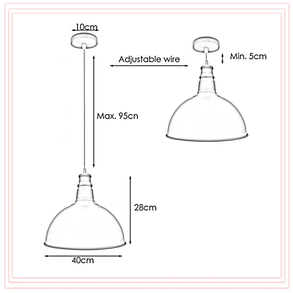 Modern Dome Pendant Light Fixture for Kitchen Island Cafe Restaurant Decor