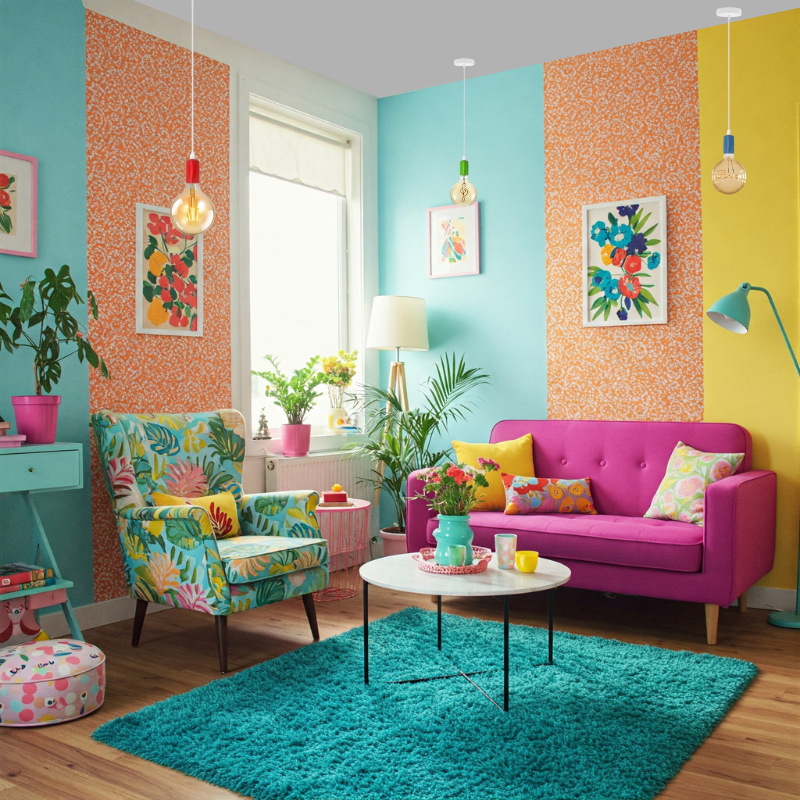 E27 Colourful Suspended Pendant Light Fitting Kit ~5898