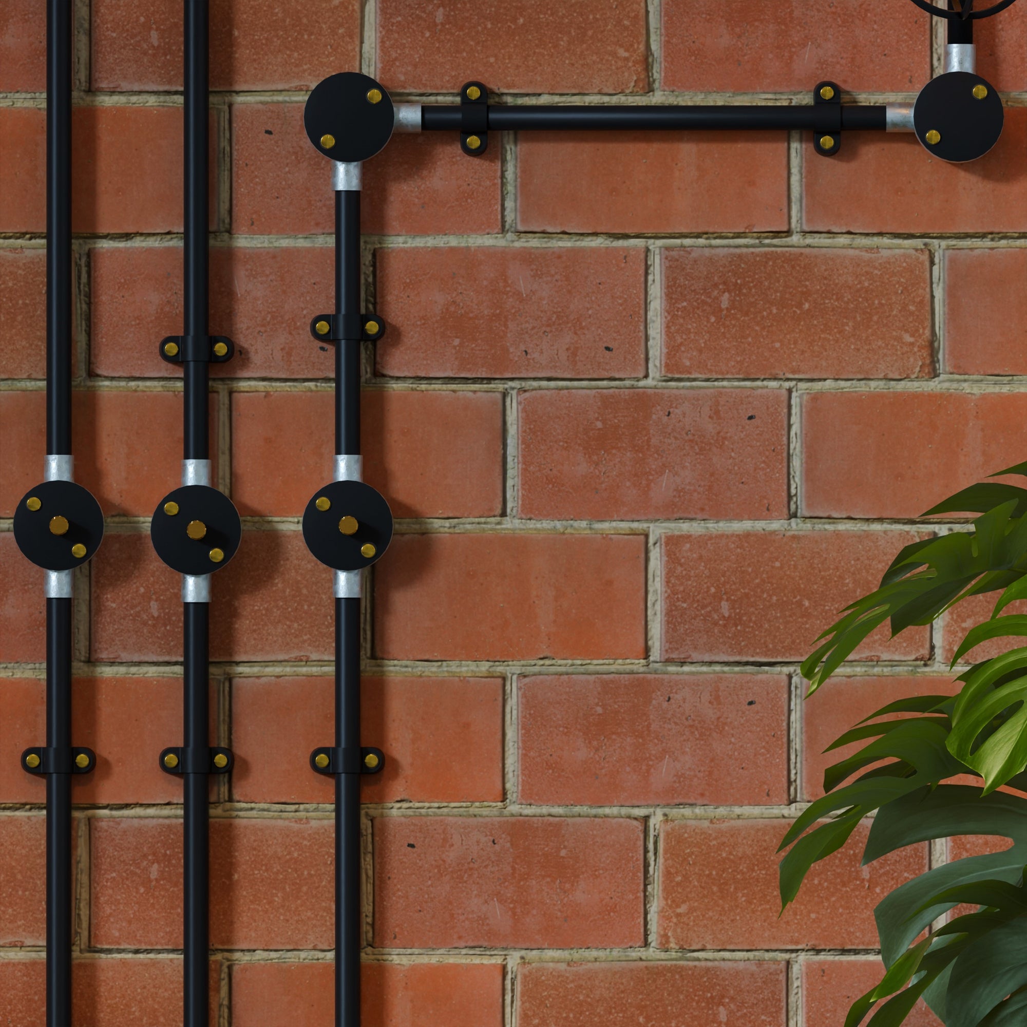 Black Steel Threaded Conduit Pipe for Industrial Lighting & DIY Projects