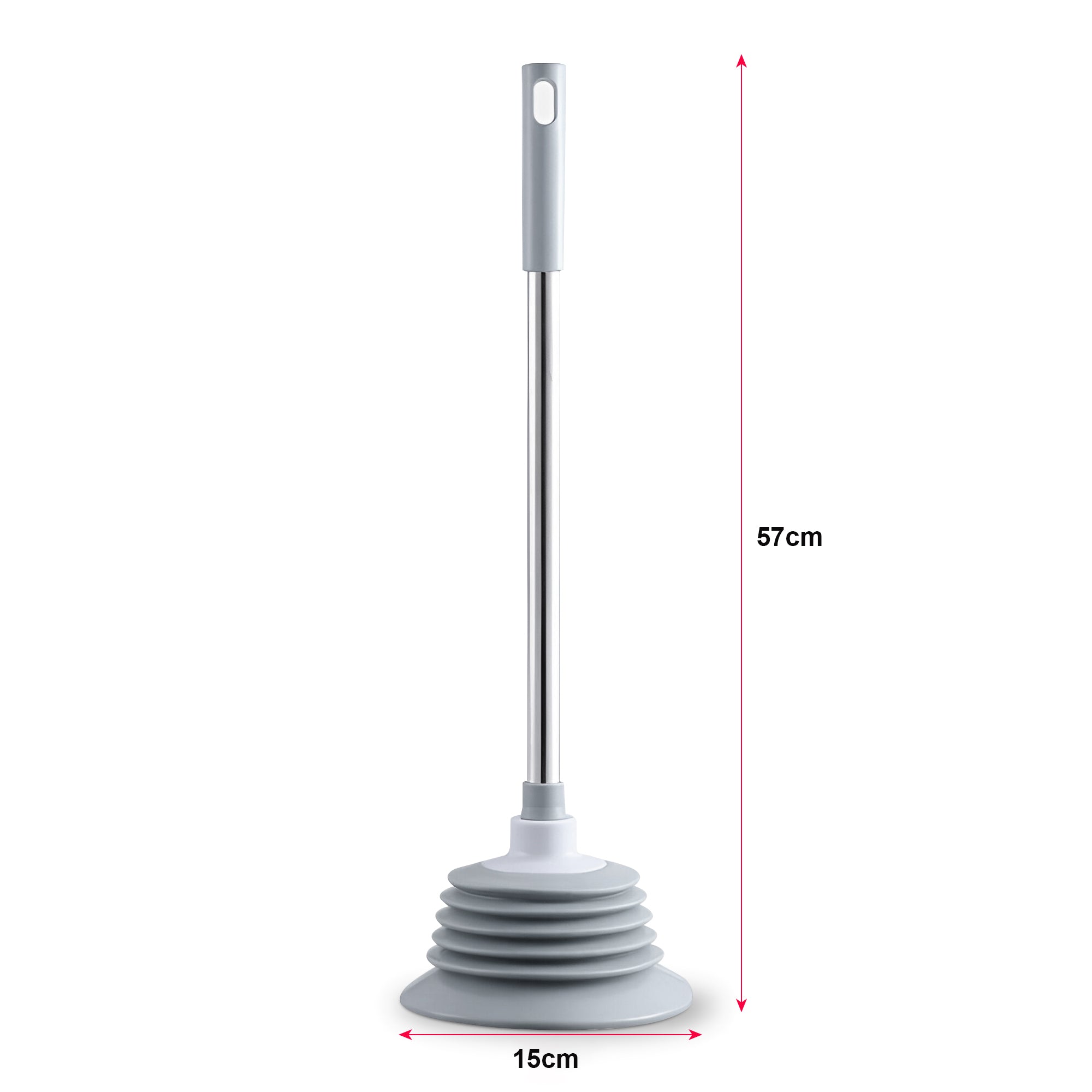 Heavy Duty Bellows Drain Unblocker and Toilet Plunger Tool