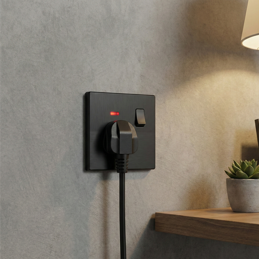 Premium Screwless Flat Plate 13 Amp Wall Socket – Single or Double Gang