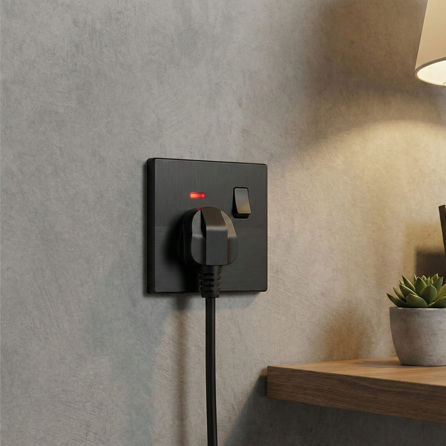 Premium Screwless Flat Plate 13 Amp Wall Socket – Single or Double Gang