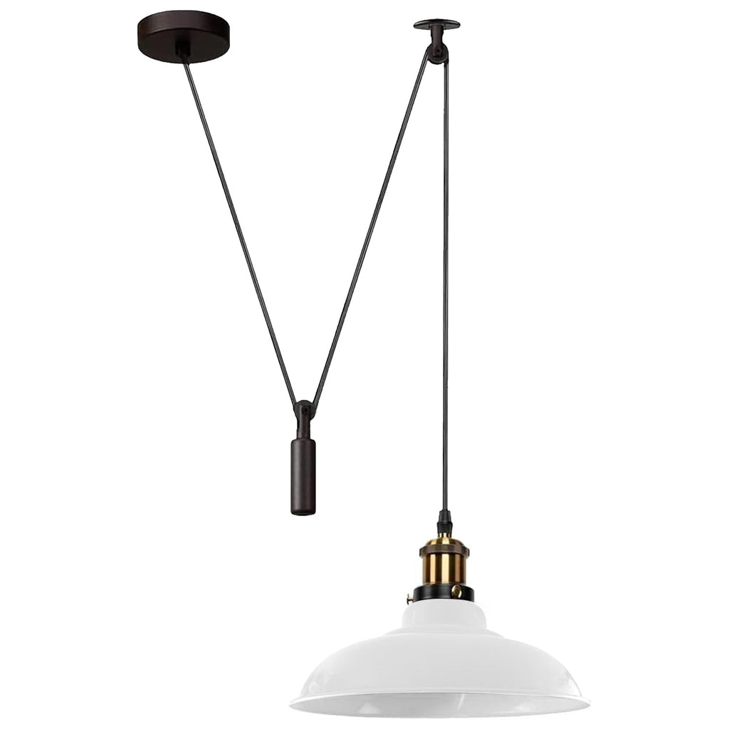 Adjustable Pulley System Industrial Pendant Light, Single Head E27 Modern Decor
