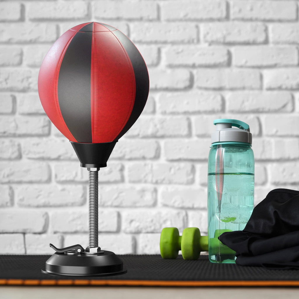 Compact Desktop Punching Ball Boxing Bag: Suction Cup Stress Relief Fun