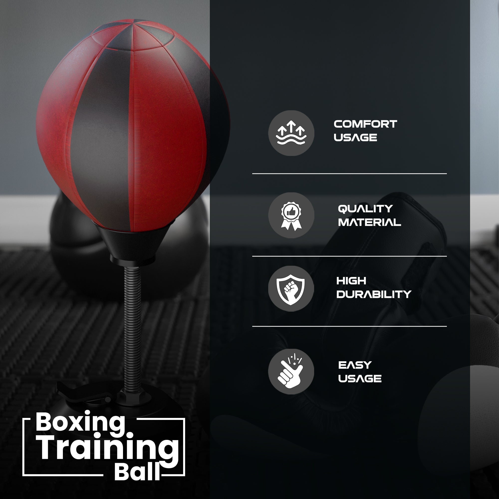 Compact Desktop Punching Ball Boxing Bag: Suction Cup Stress Relief Fun
