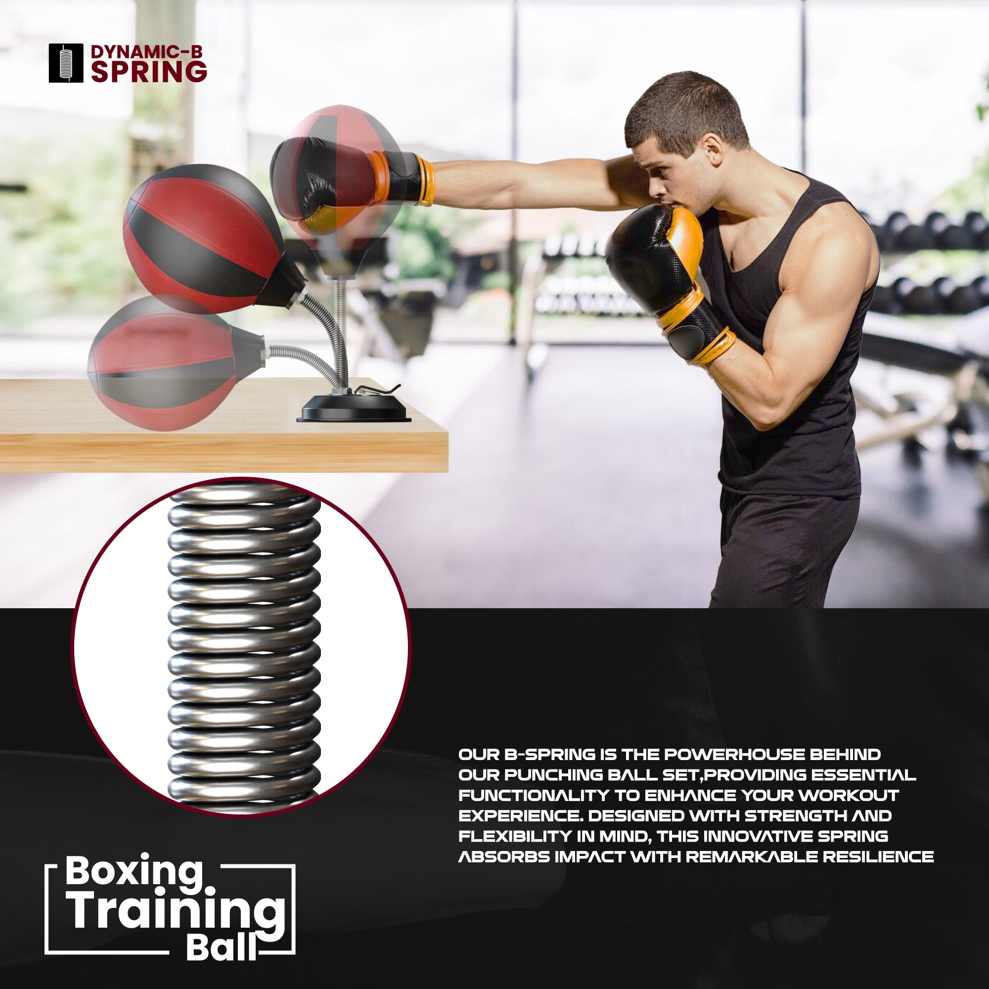 Compact Desktop Punching Ball Boxing Bag: Suction Cup Stress Relief Fun