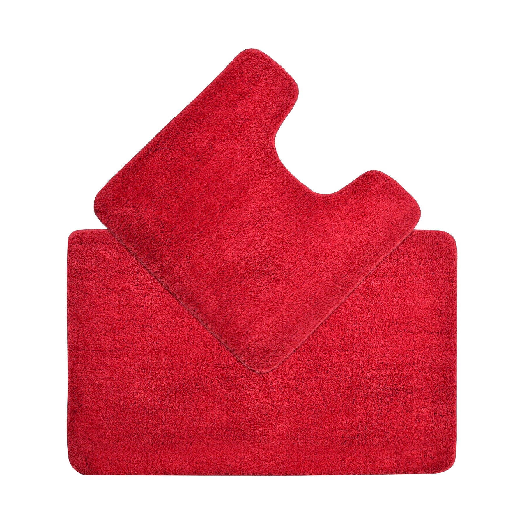 Luxurious 2-Piece Microfiber Bath Mat Pedestal Set, Absorbent, Non-Slip Safety