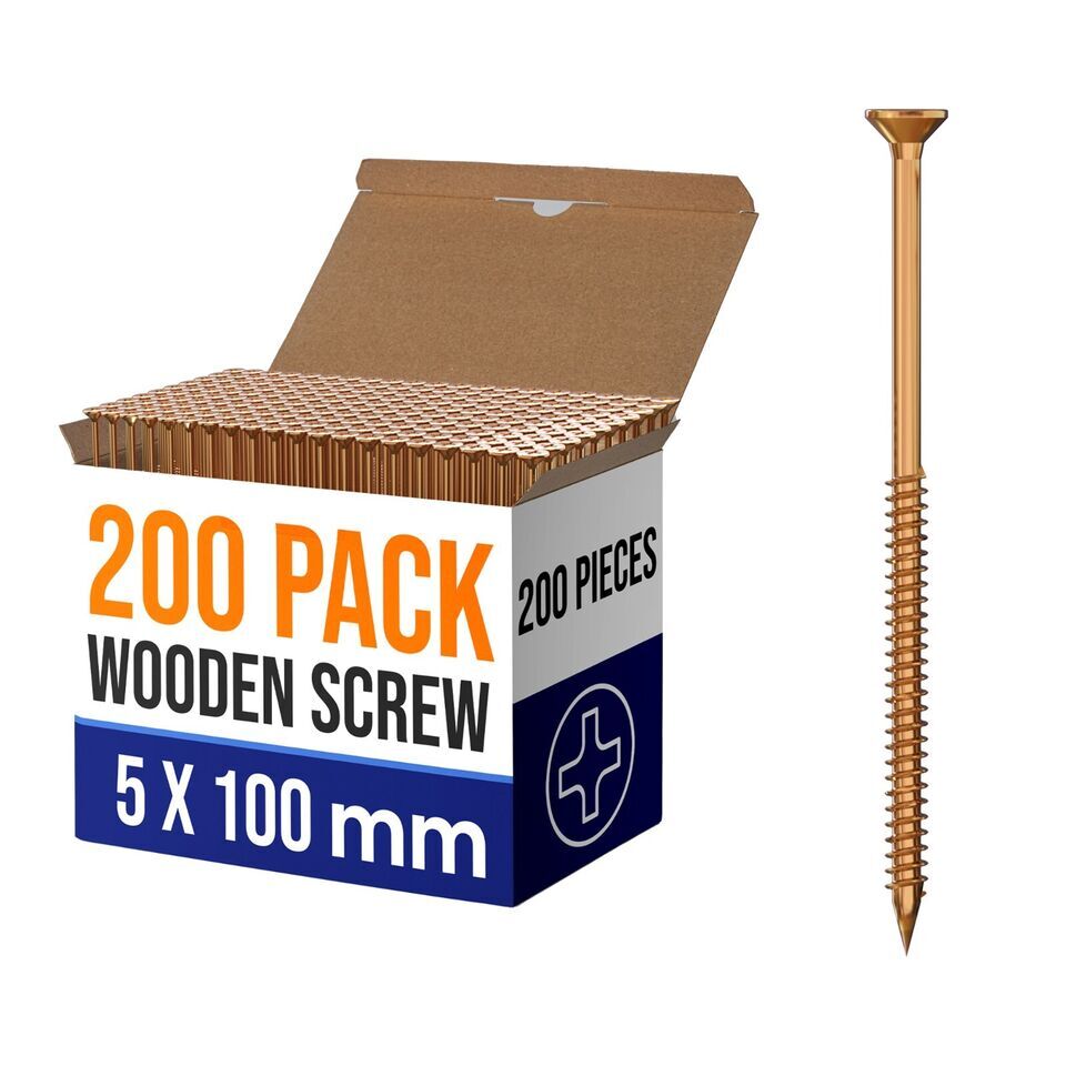 Premium Self-Tapping Flat Head Wood Screws Yellow Passivated for Reliable Woodwork