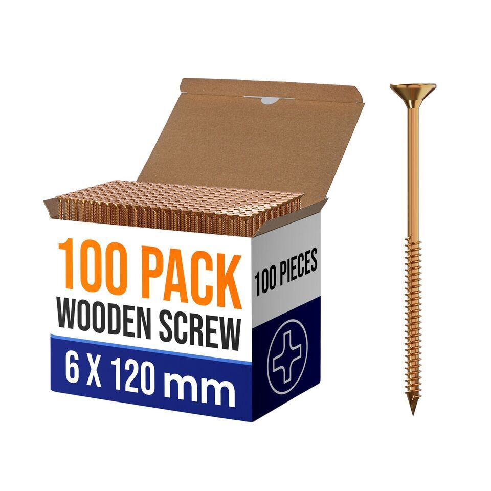 Premium Self-Tapping Flat Head Wood Screws Yellow Passivated for Reliable Woodwork