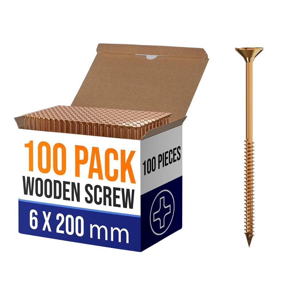 Premium Self-Tapping Flat Head Wood Screws Yellow Passivated for Reliable Woodwork