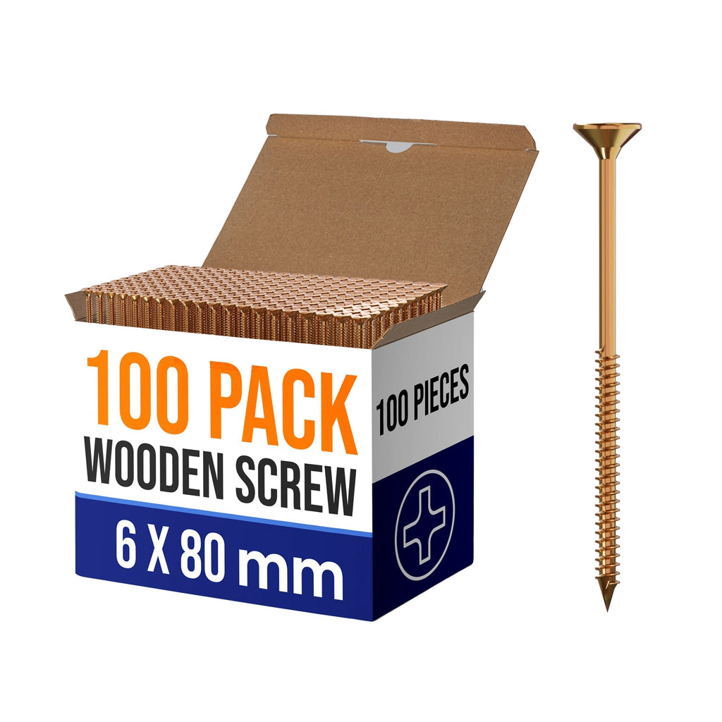 Premium Self-Tapping Flat Head Wood Screws Yellow Passivated for Reliable Woodwork