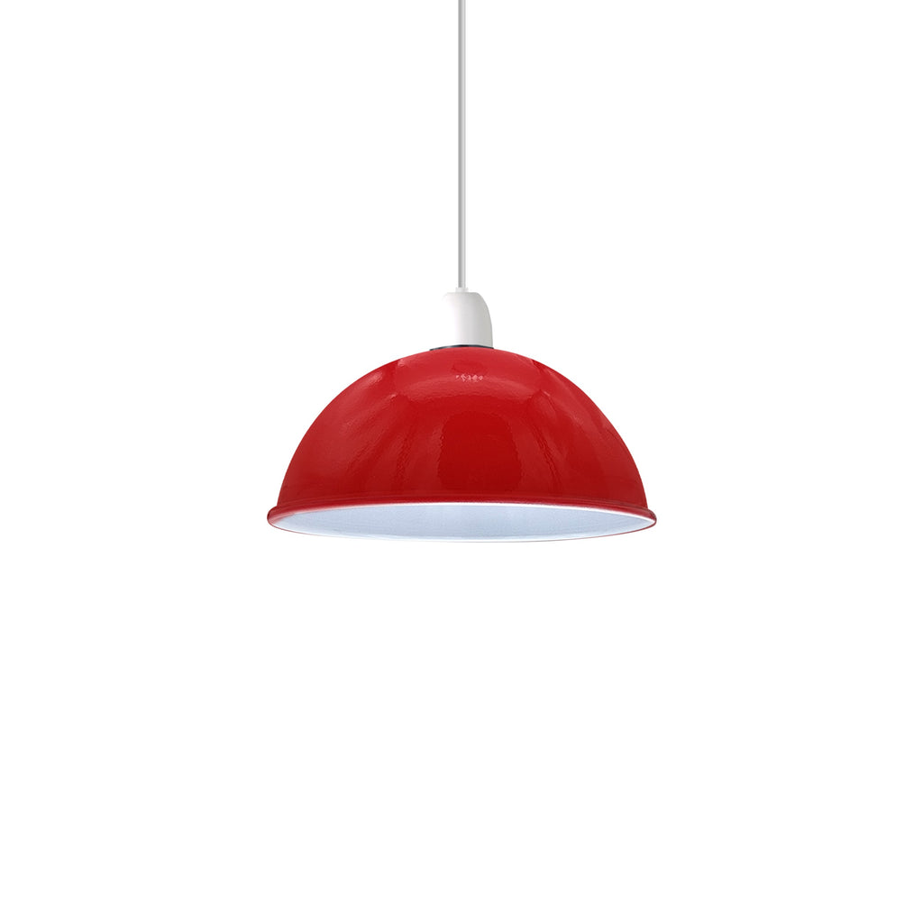 Vintage Easy Fit Metal Dome Lampshade, Refurbished, Retro Style Lighting Accent