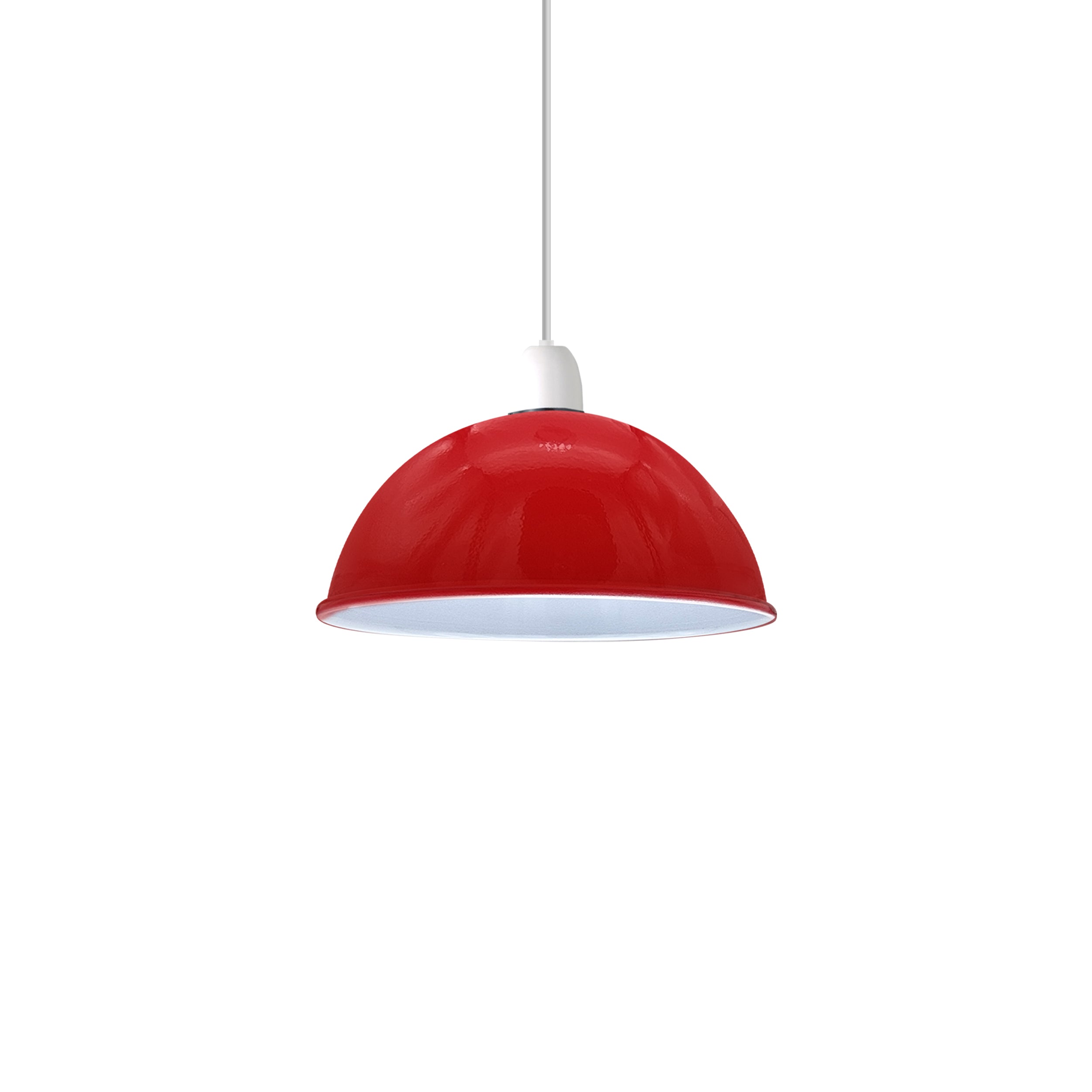 Vintage Easy Fit Metal Dome Lamp Shade Refurbished, Retro Style, Multiple Colors