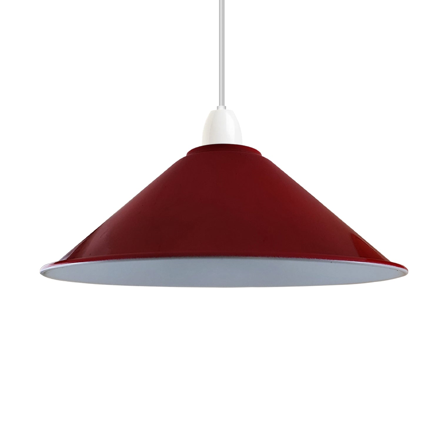 Vintage 8.6-inch Easy Fit Metal Cone Ceiling Lampshade, Refurbished Home Decor