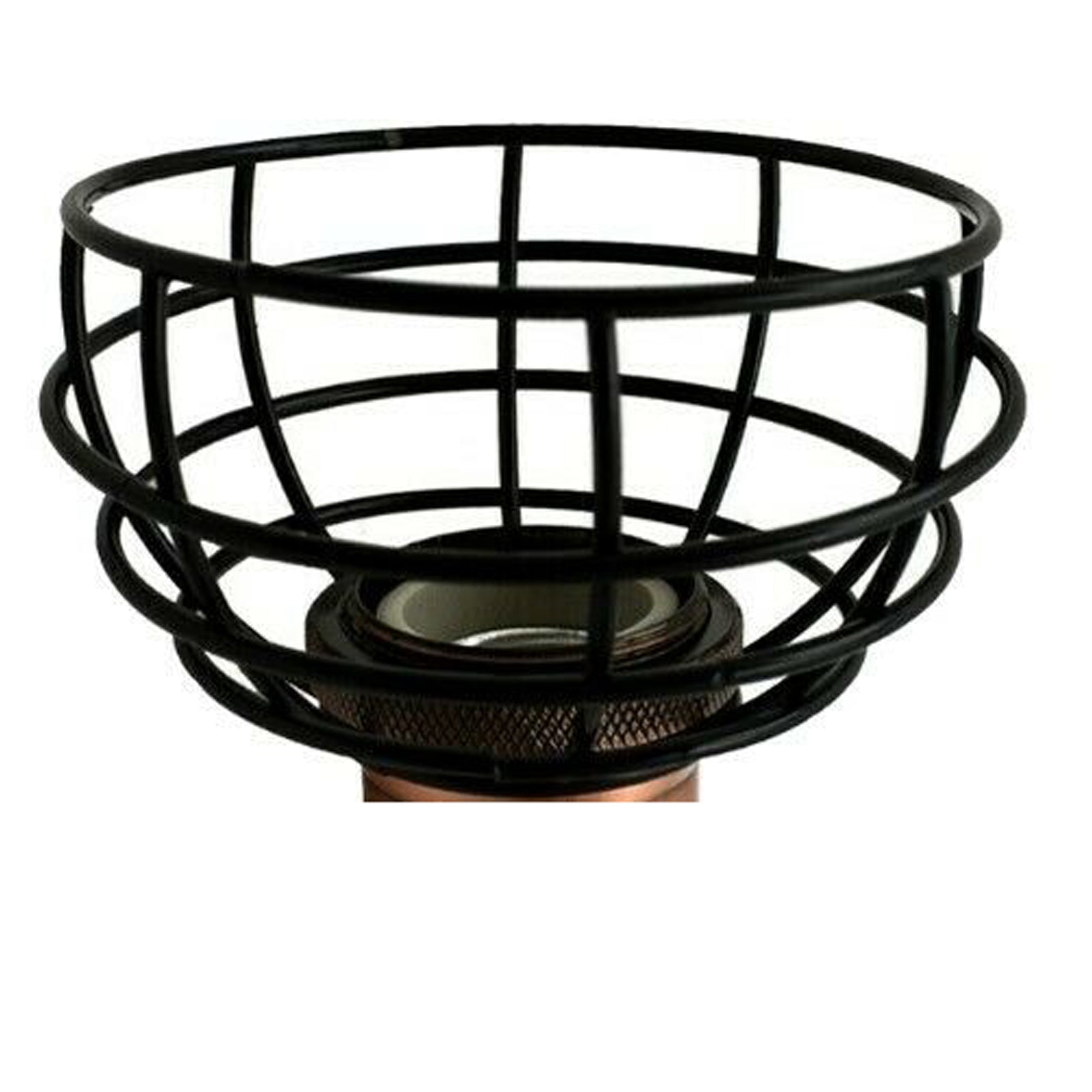 Retro Industrial Black Metal Wire Cage Easy-Fit Pendant Lamp Shade Cover