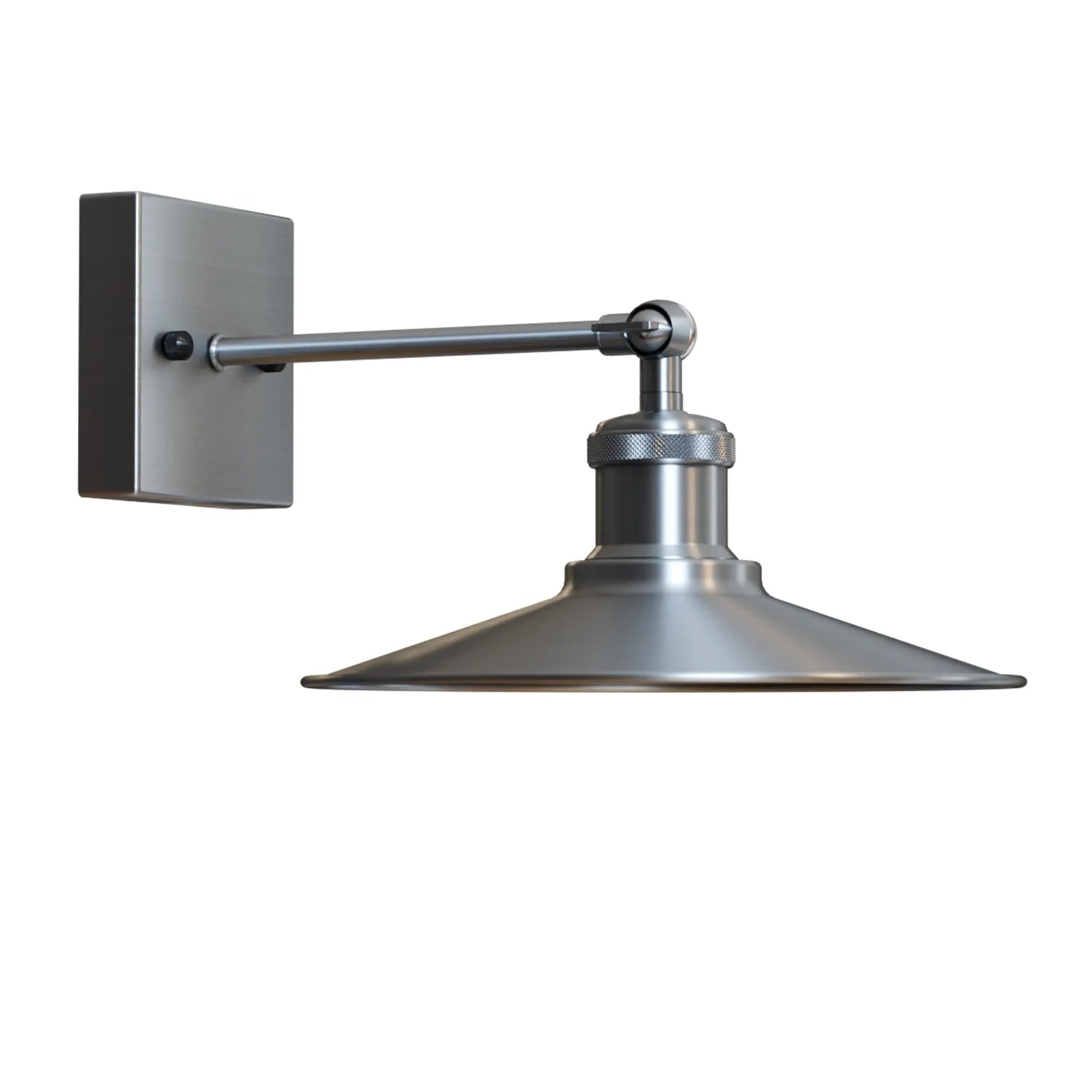Elegant Satin Nickel Industrial Wall Light Sconce for Modern Home Decor