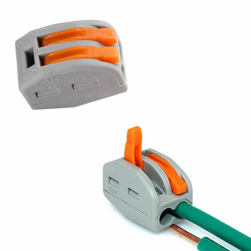 Reusable Spring Lever Electrical Wire Connectors, 2/3/5 Way, Quick Push-In Terminal Block
