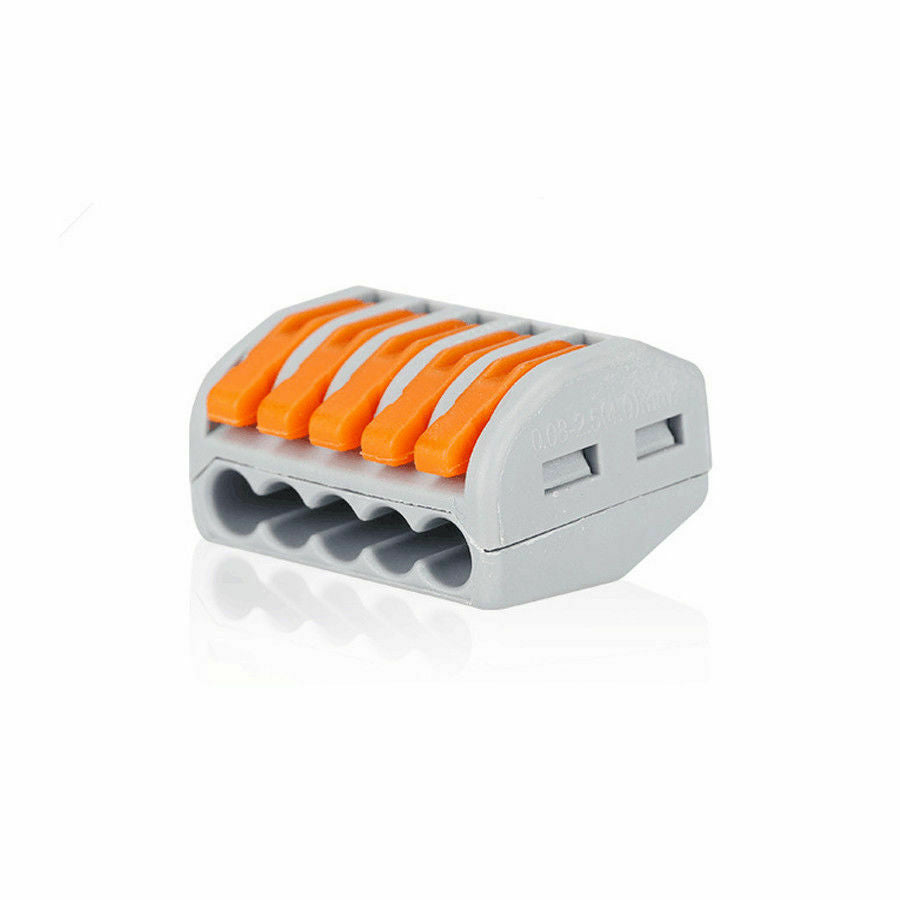 Reusable Spring Lever Electrical Wire Connectors, 2/3/5 Way, Quick Push-In Terminal Block