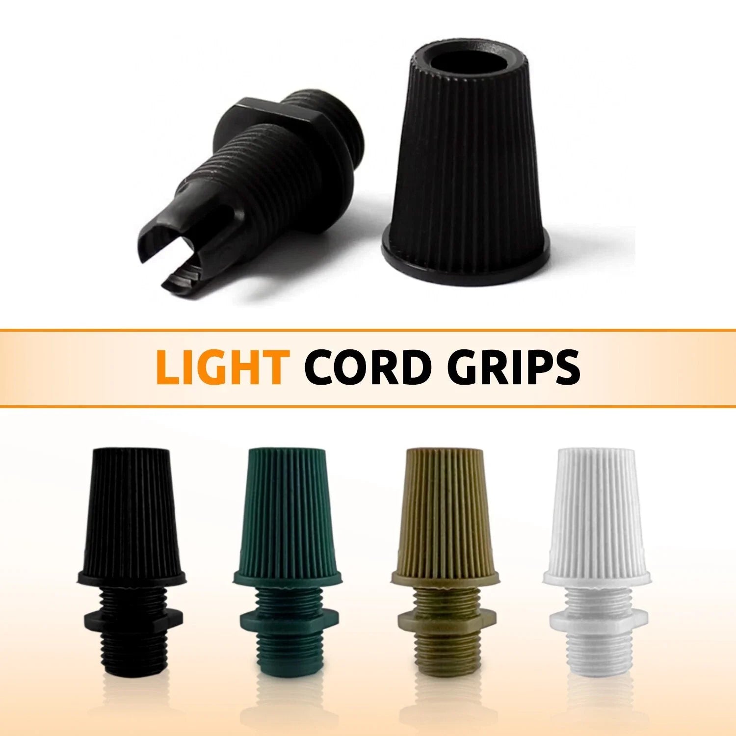 Versatile Durable Plastic 10mm Male Thread Cord Grips for Pendant Cables