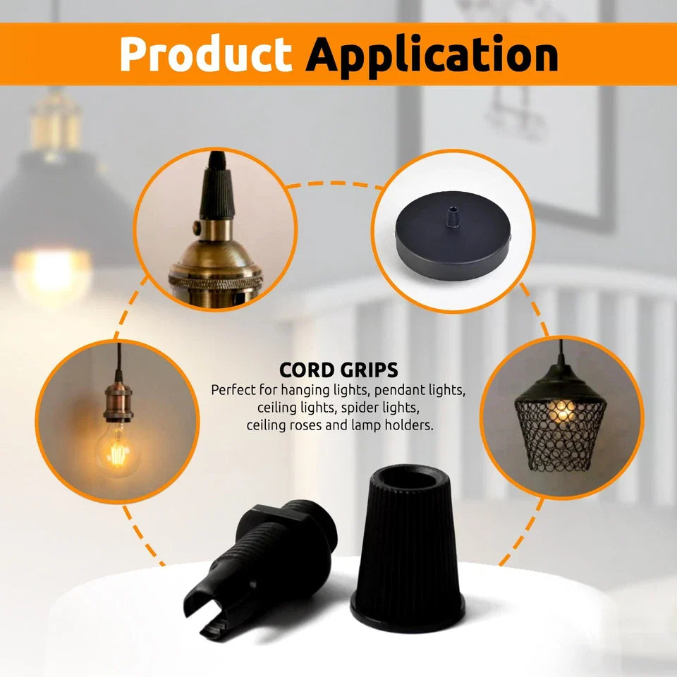 Versatile Durable Plastic 10mm Male Thread Cord Grips for Pendant Cables
