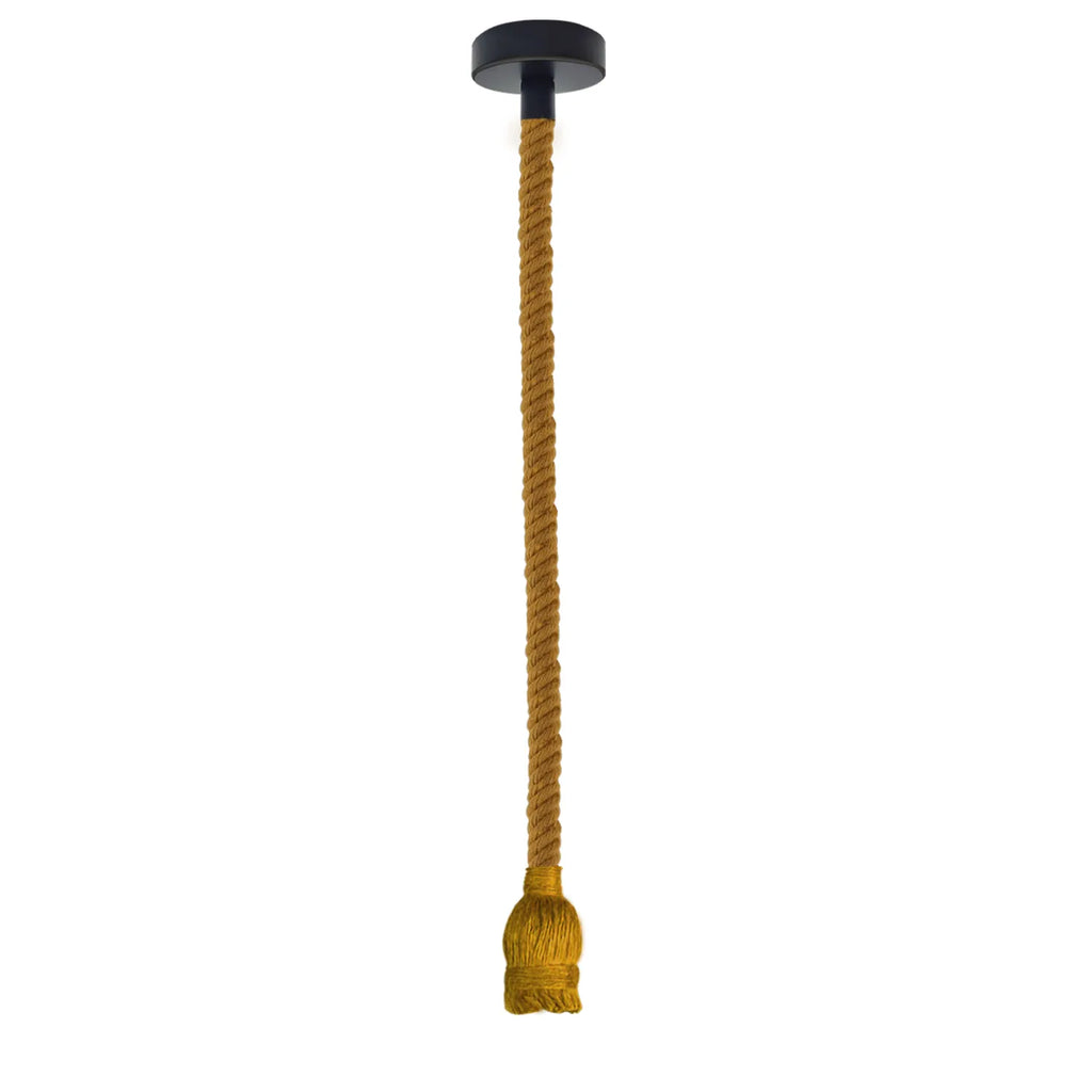 Rustic Hemp Rope Ceiling Pendant Light E27 Fitting for Industrial Decor
