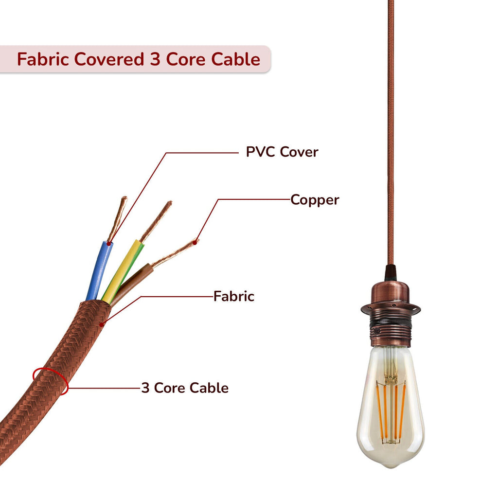 Vintage Industrial Hemp Rope Spider Ceiling Pendant Light E27 Base Adjustable Cable
