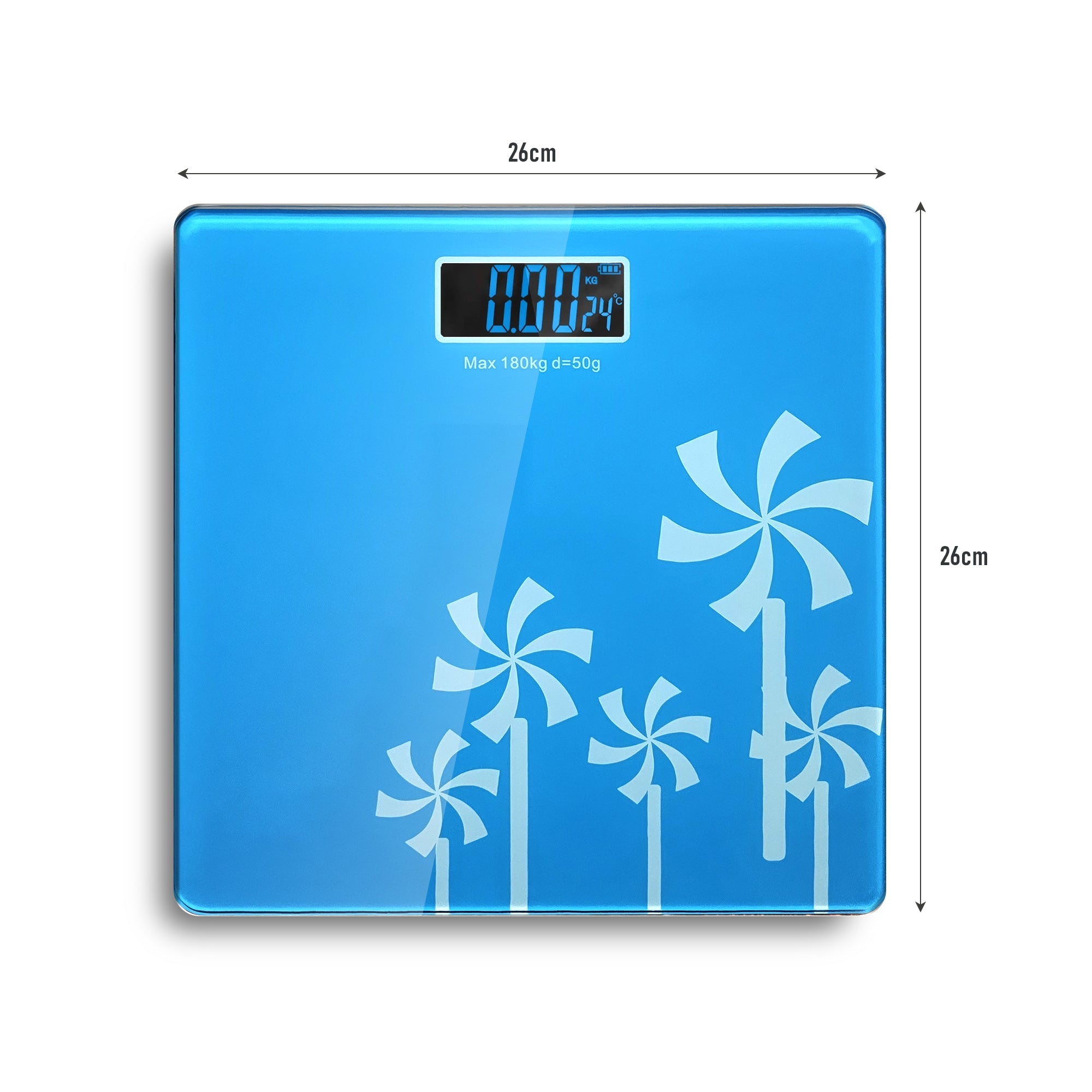 Accurate Digital Printed Glass Bathroom Scale for Stylish Weight Tracking