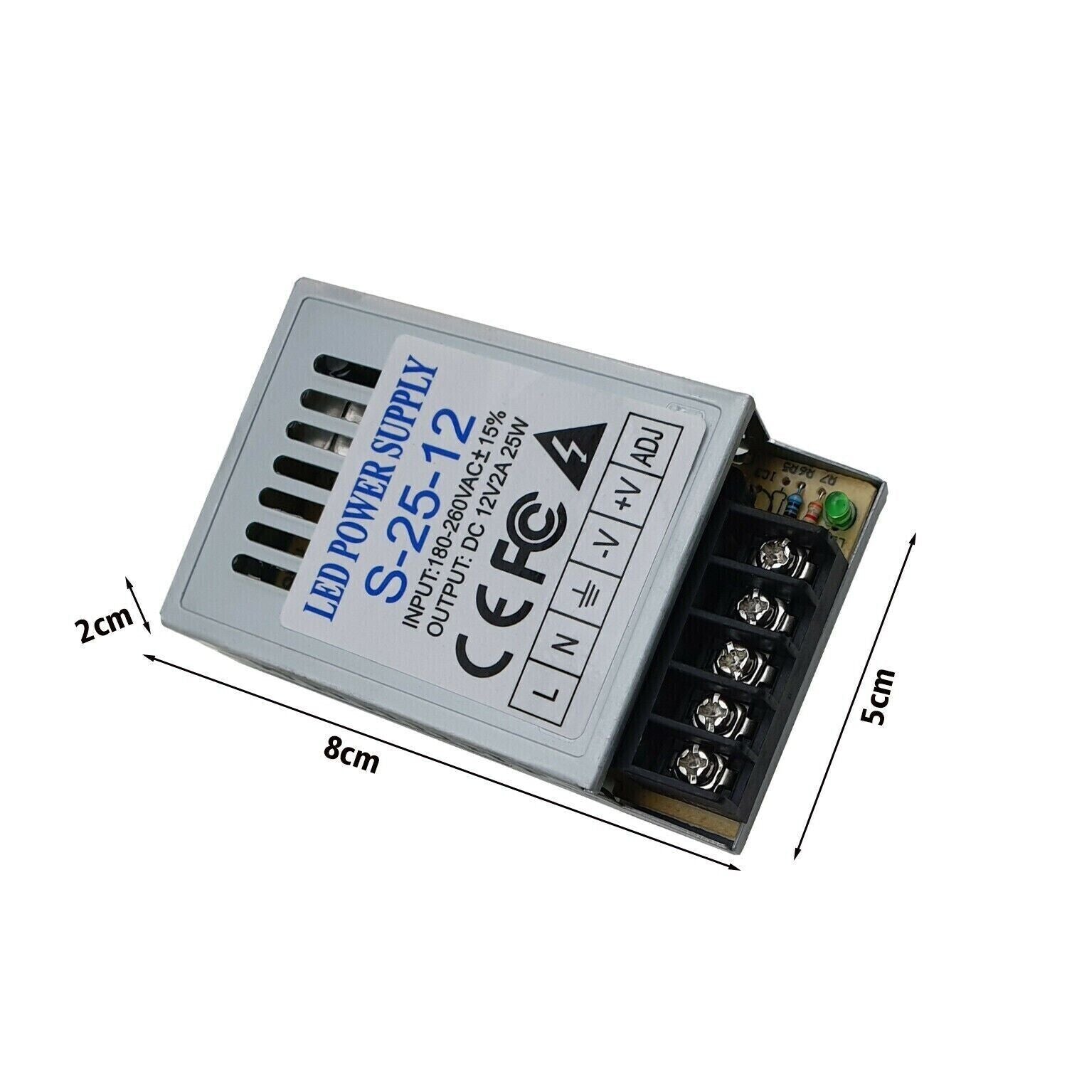 Compact IP20 AC to DC 12V 25W Switching Power Supply Driver Transformer