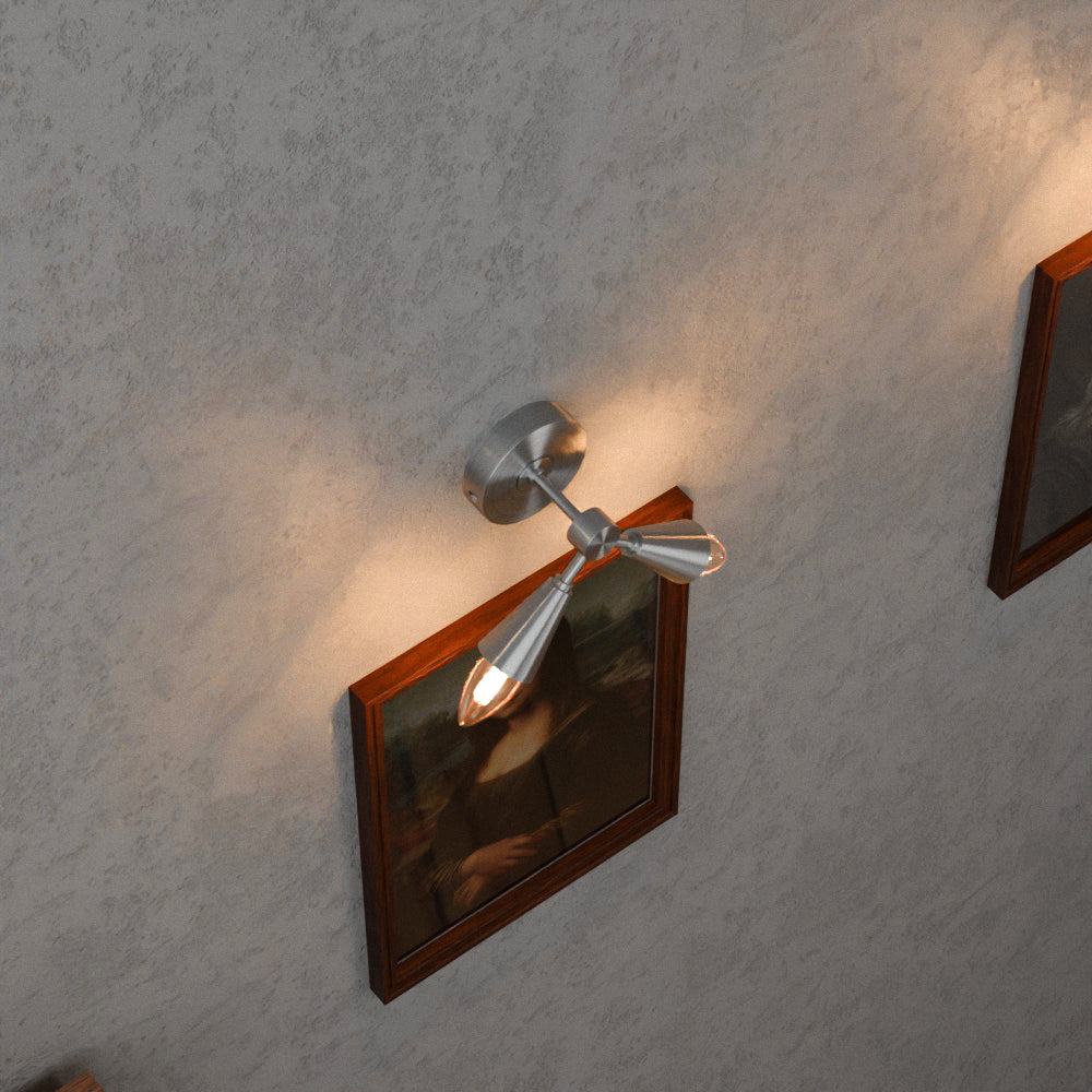 Modern LED Cone Wall Sconce Light Fixture with Adjustable E14 Lamp for Decor