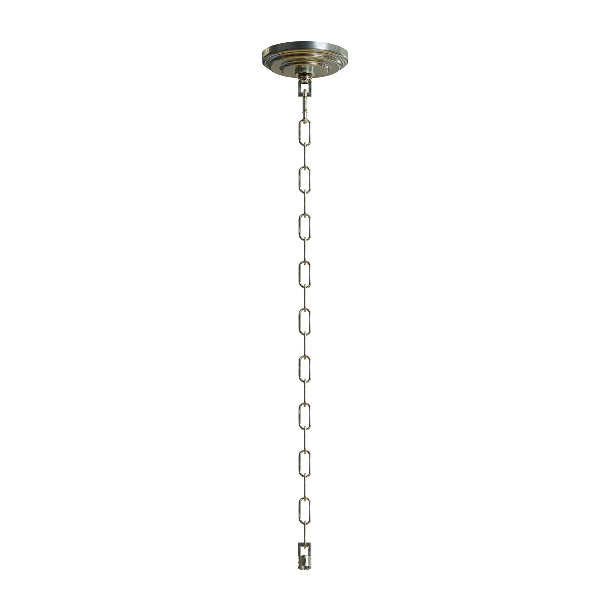 Heavy-Duty Metal Ceiling Rose with Adjustable Hanging Link Chain for Lights