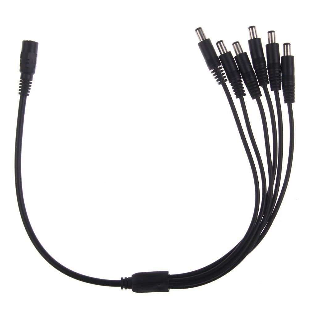 CCTV DC Power Splitter Cable 2.1mm Female to Male Adapter