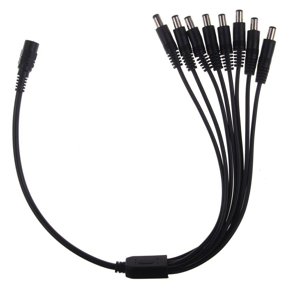 CCTV DC Power Splitter Cable 2.1mm Female to Male Adapter