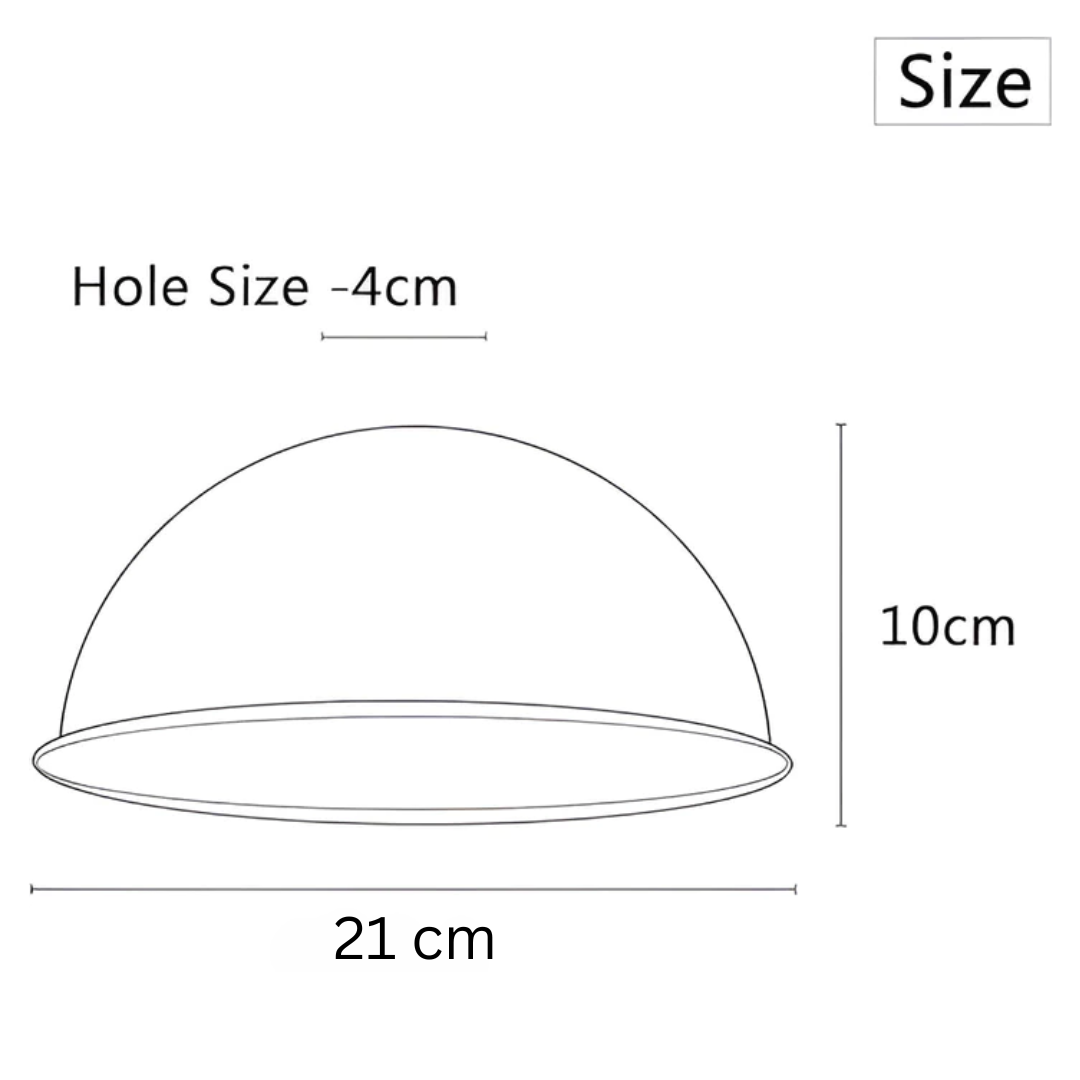 21cm Industrial Metal Dome Easy Fit Light Shade with Reducer Plate