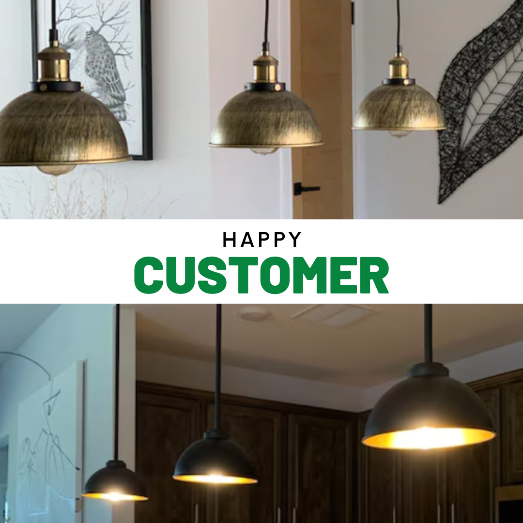21cm Industrial Metal Dome Easy Fit Light Shade with Reducer Plate