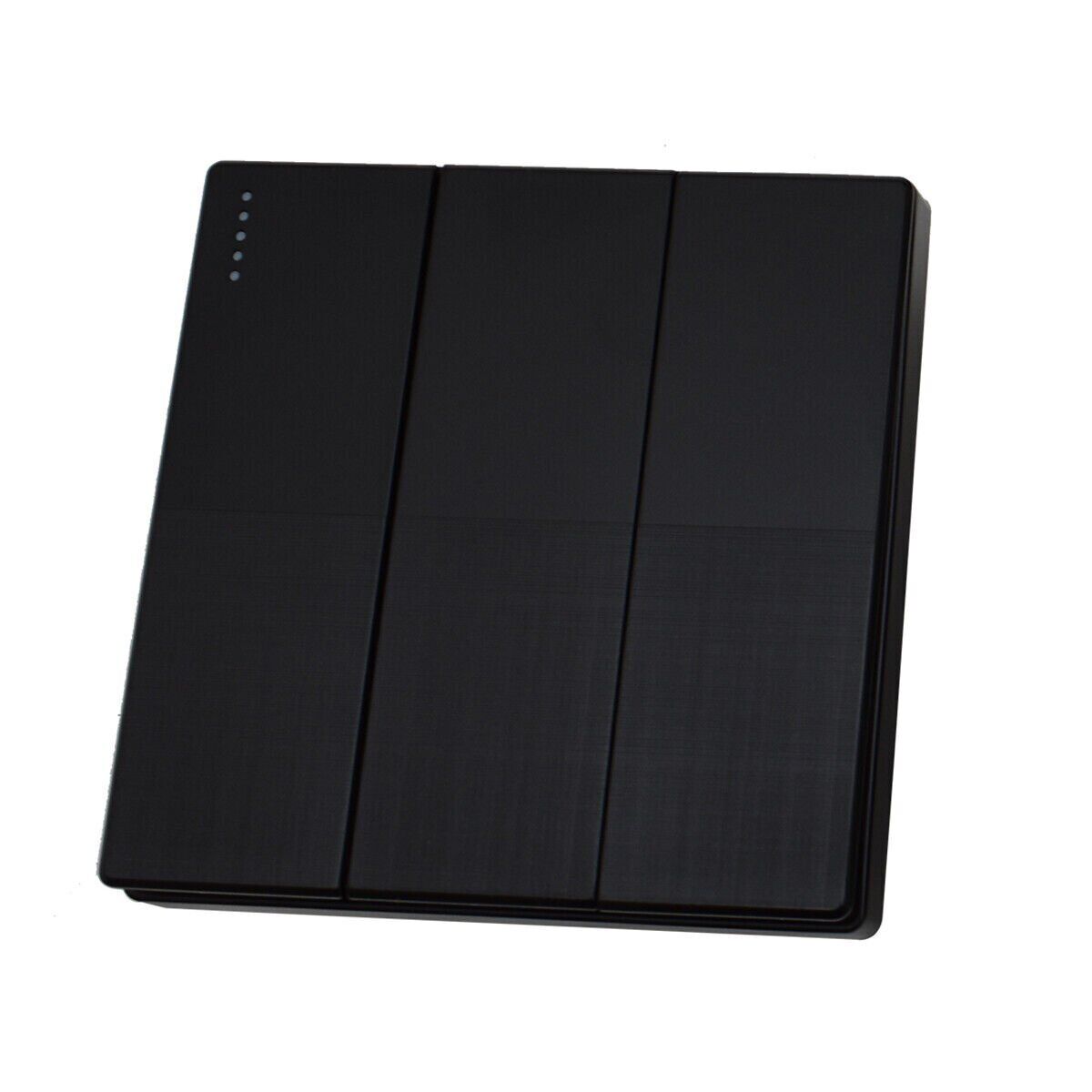Premium Black Finish 3-Gang Screwless Wall Switch with USB Charging Ports