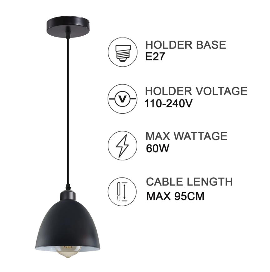 Mini Pendant Light Metal E27 ~6209