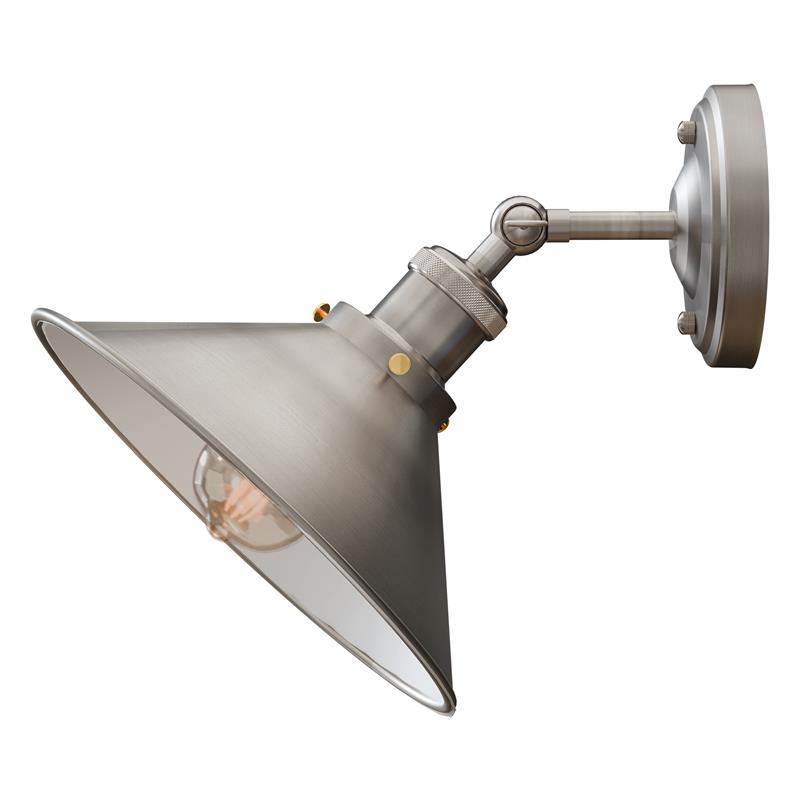 Industrial Metal Adjustable Wall Sconce Lamp, E27 Cone Shade Lighting Fixture