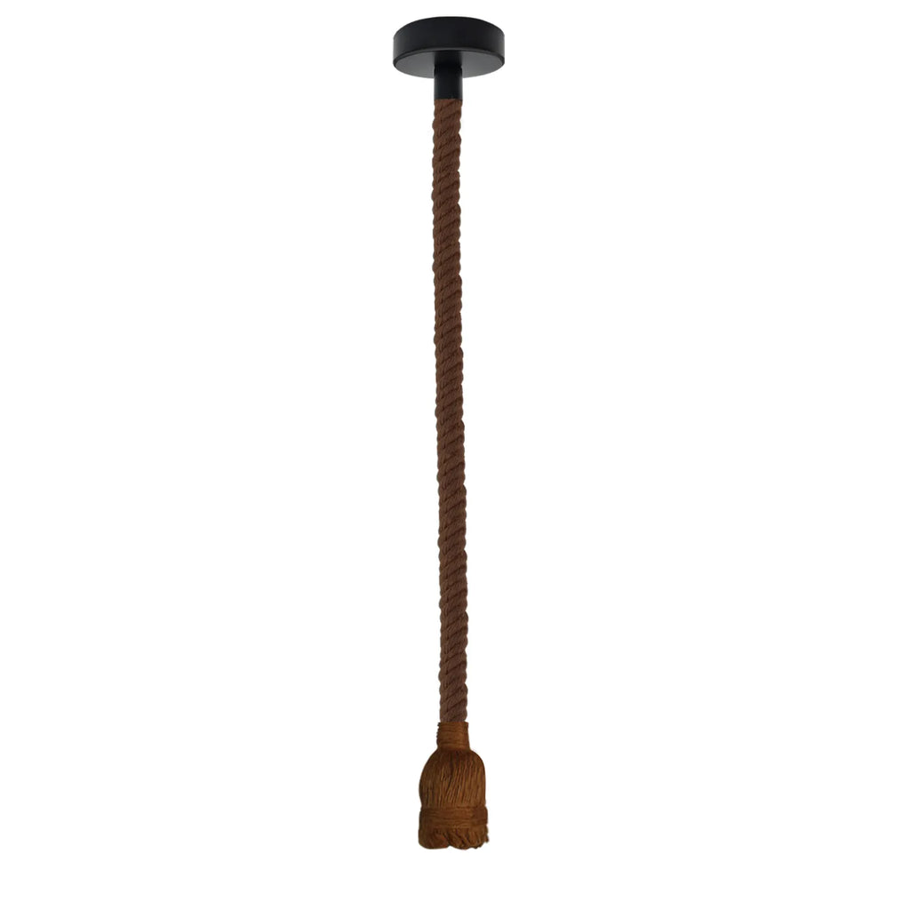 Rustic Hemp Rope Ceiling Pendant Light E27 Fitting for Industrial Decor