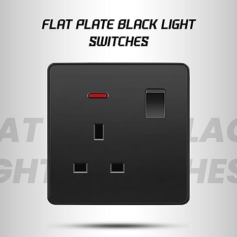Sleek Flat Plate Single Double Wall Socket 13 Amp UK Power Outlet