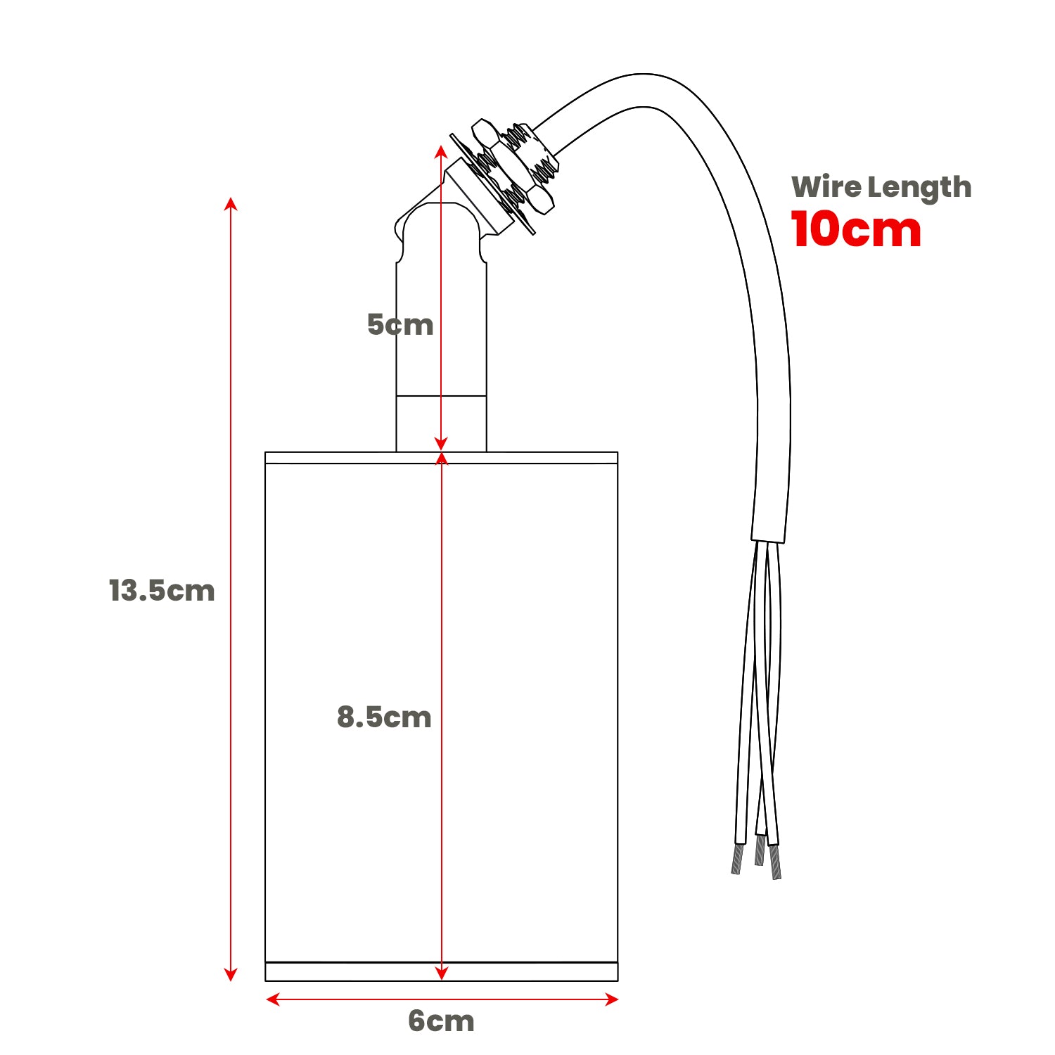 Adjustable Cylinder GU10 Ceiling Spotlight for Conduit Lighting Systems, Metal Design