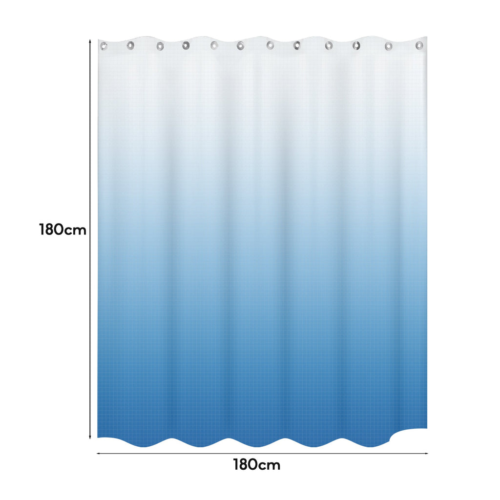 Floral Mildew Resistant Shower Curtain, Waterproof EVA Bathroom Fabric, Durable Easy Clean