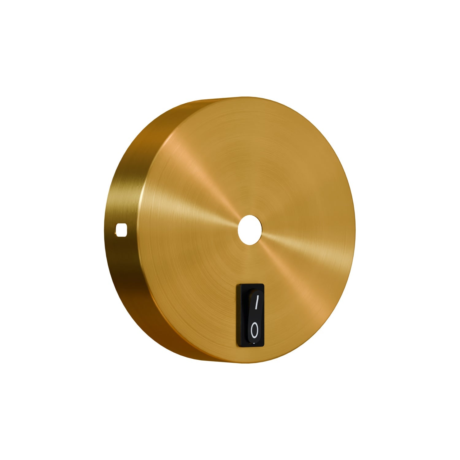 Single Point Drop Metal Ceiling Rose with Integrated Switch for Wall Lights