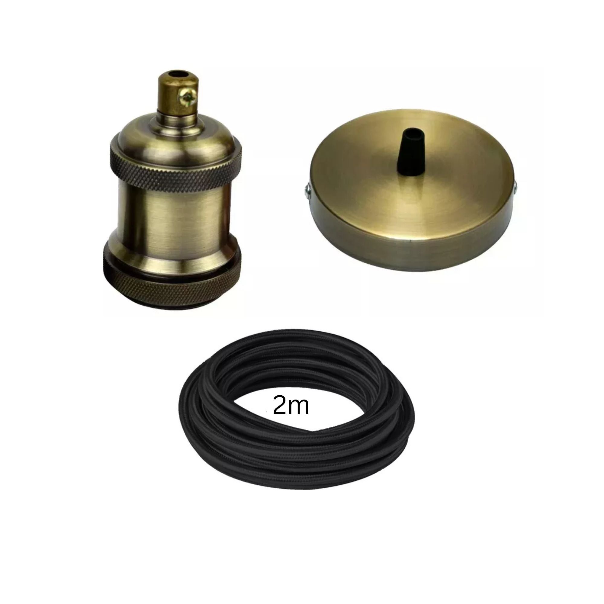 2m Industrial Metal Ceiling Pendant Light Fitting ~~5942